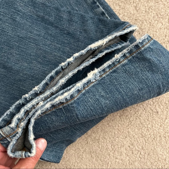Vintage Lucky Brand ‘Lucky Charmed’ Boot Cut Rip & Repair Jeans USA Size 8 / 29 - Picture 6 of 11